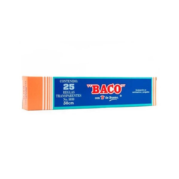 Regla Transparente de 30 cm Baco - Imagen 2